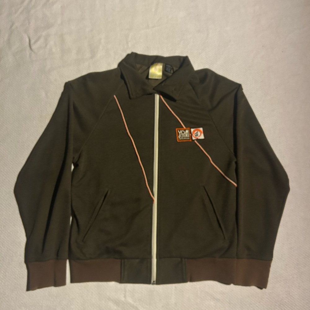 Volcom Brown Zip Up Sweater